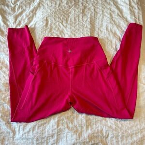 Lululemon Align High Rise Leggings Pockets Sonic Pink 8 Workout Gym Pants 25"